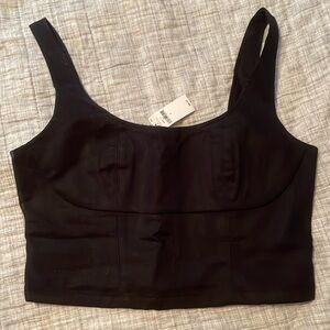 Banana Republic Linen crop top